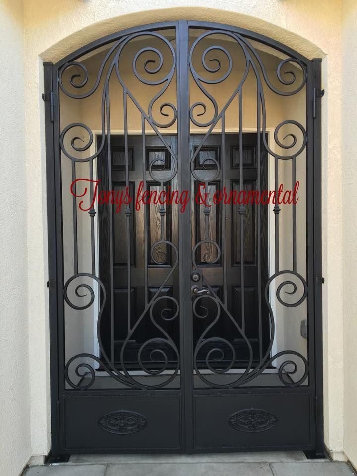 Security Doors and Front Yard Gates - Tony's Fencing Custom Designs